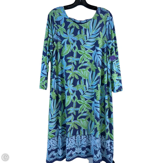 Dress Designer By Lilly Pulitzer In Green & Purple, Size: Xl