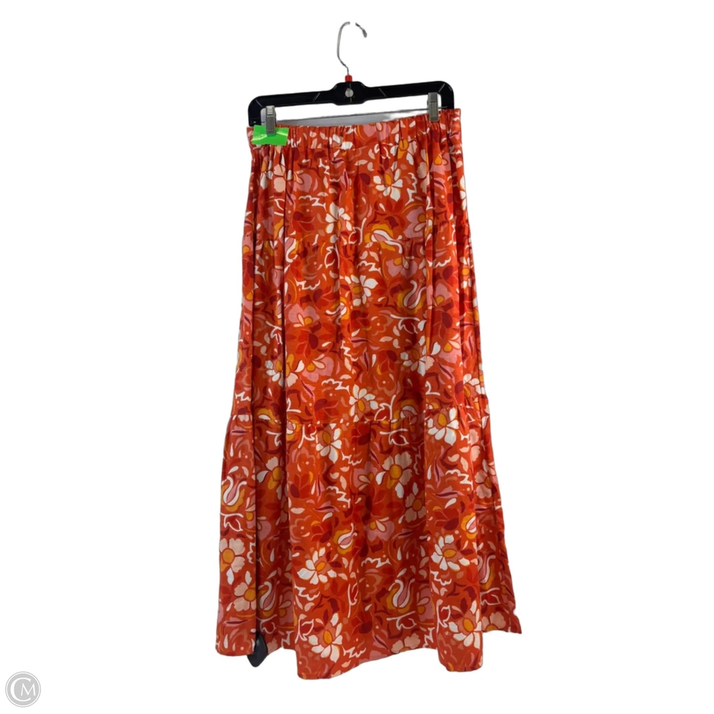 Skirt Midi By Clothes Mentor In Orange, Size: 10