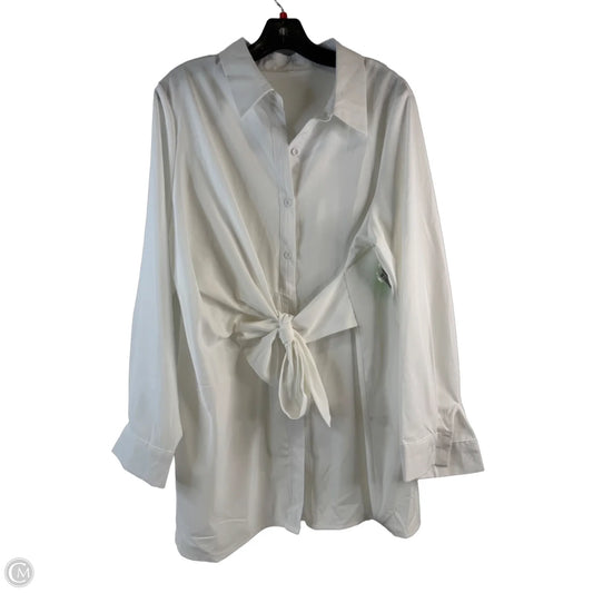 Top Long Sleeve By Clothes Mentor In White, Size: Xxl