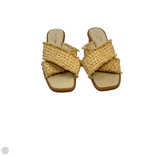 Sandals Heels Block By Clothes Mentor In Tan, Size: 8.5