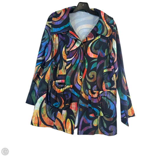 Top Long Sleeve By Clothes Mentor In Black & Green, Size: S