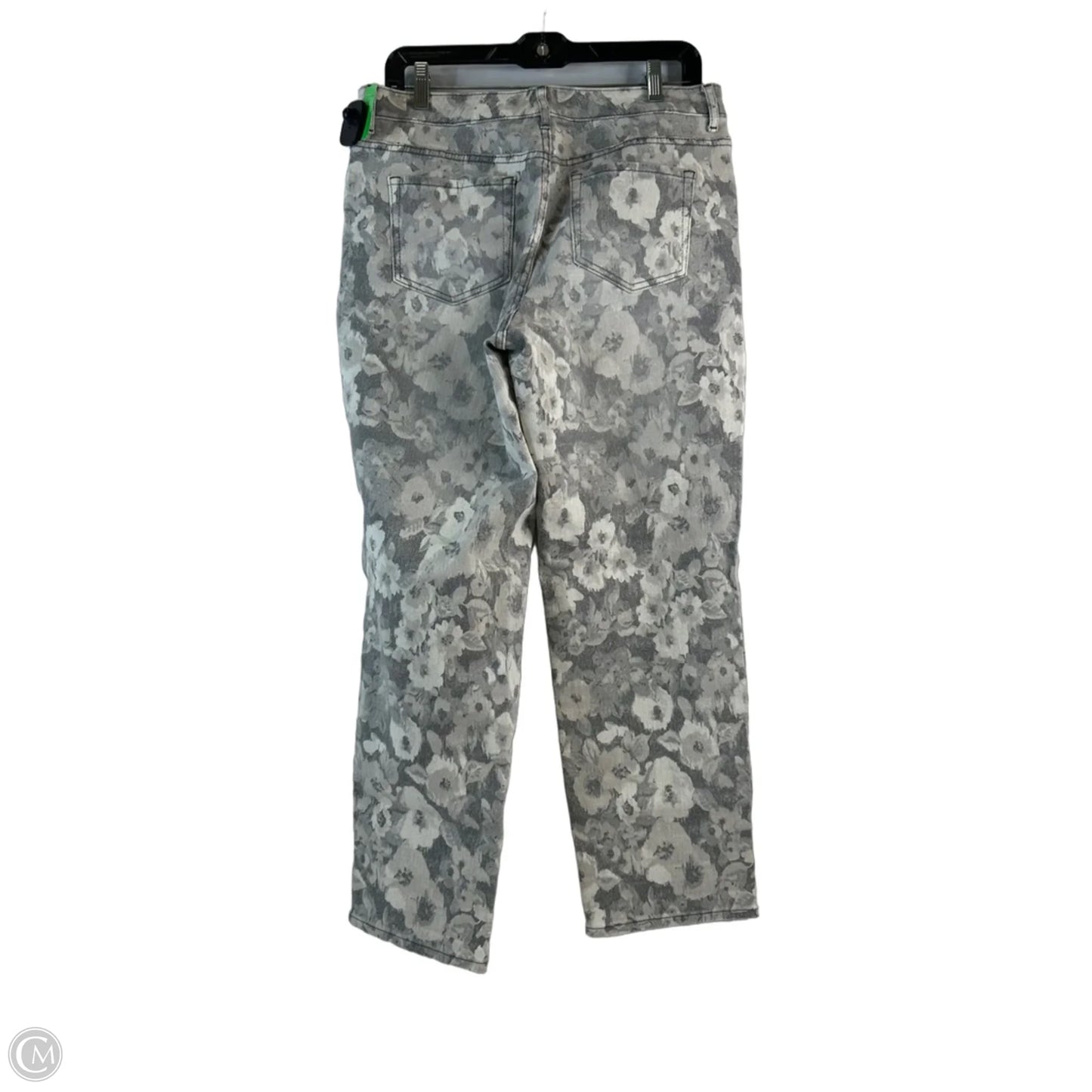 Jeans Boyfriend By Logo In Grey & White, Size: 10