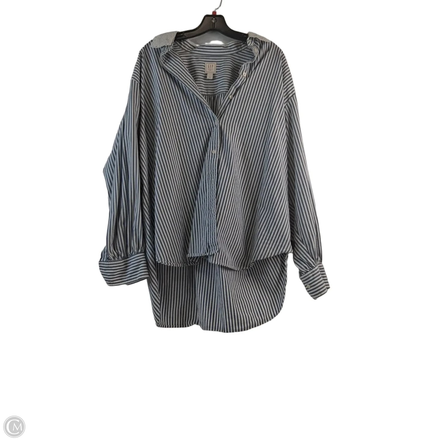 Top Long Sleeve By Gap In Striped Pattern, Size: L