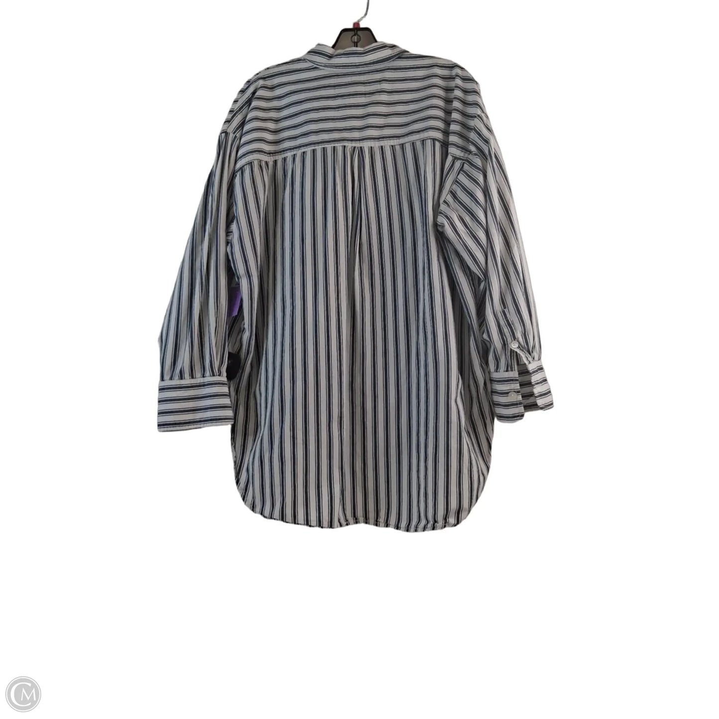 Top Long Sleeve By Maeve In Striped Pattern, Size: L