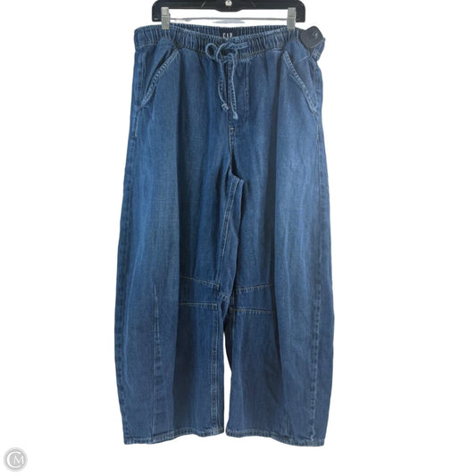 Jeans Wide Leg By Gap In Blue Denim, Size: 12
