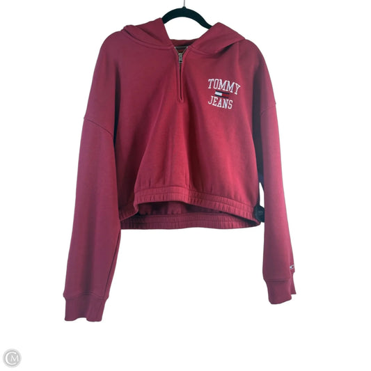 Sweatshirt Hoodie By Tommy Hilfiger In Red, Size: Xl