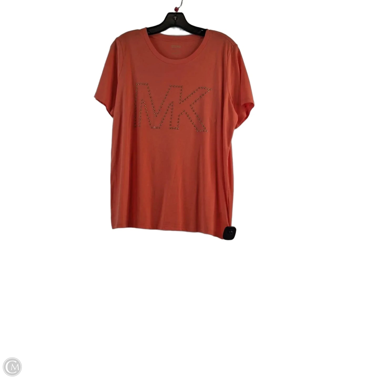 Top Short Sleeve Basic By Michael By Michael Kors In Orange, Size: L