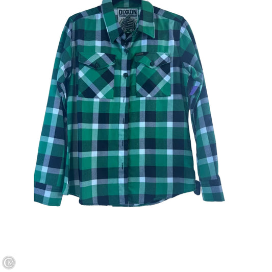 Top Long Sleeve By Clothes Mentor In Green & White, Size: M