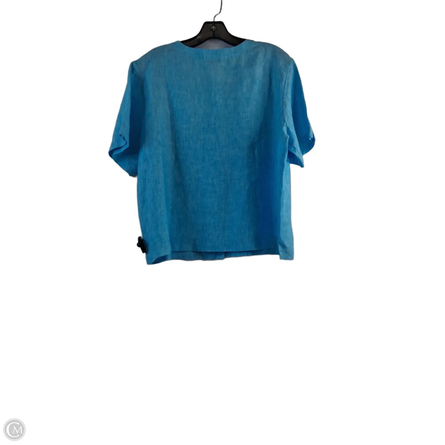 Top Short Sleeve By Orvis In Aqua, Size: L