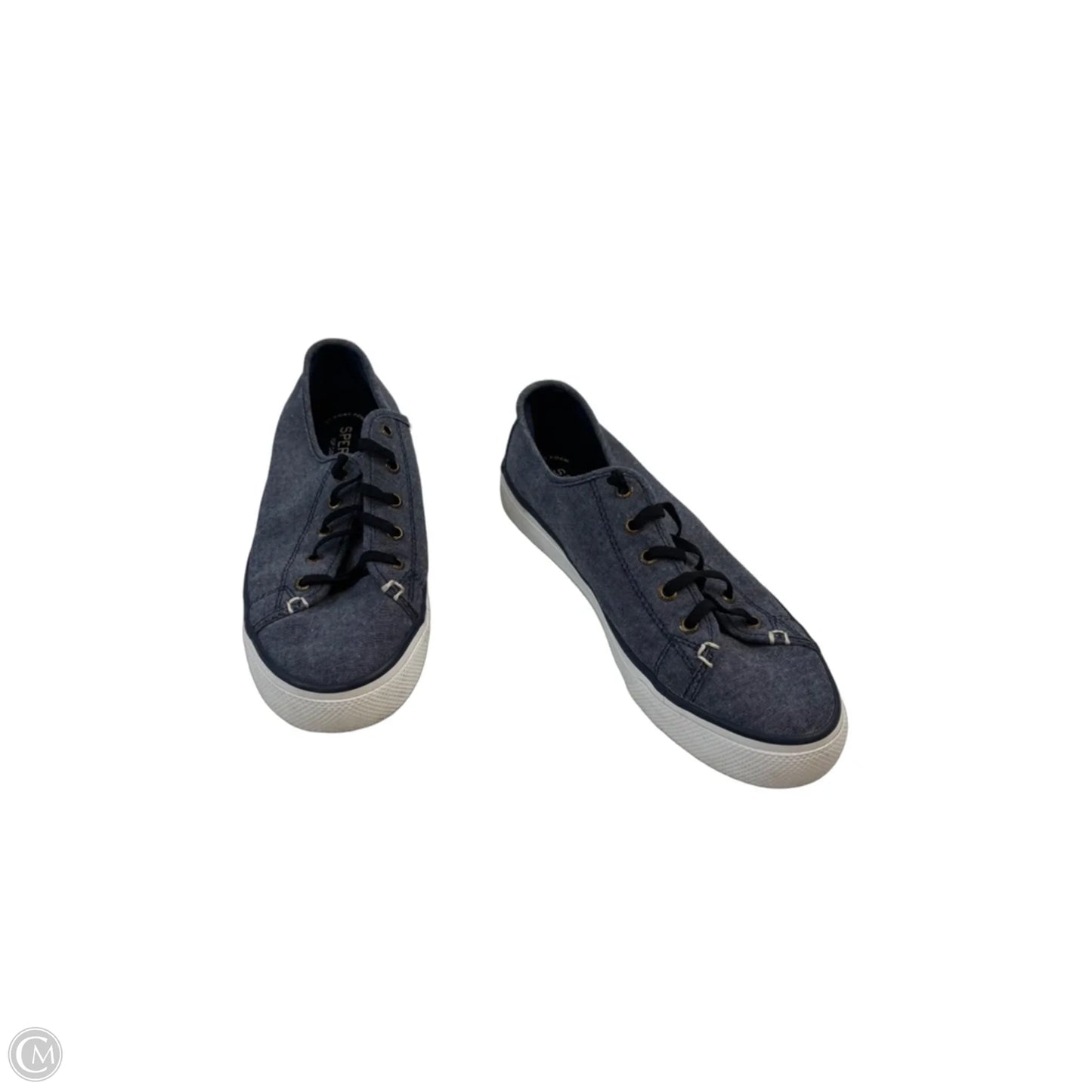 Shoes Sneakers By Sperry In Blue Denim, Size: 7.5
