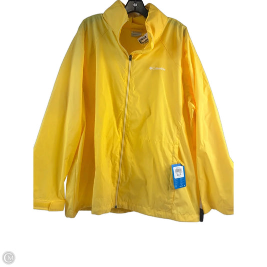 Jacket Windbreaker By Columbia In Yellow, Size: 3x