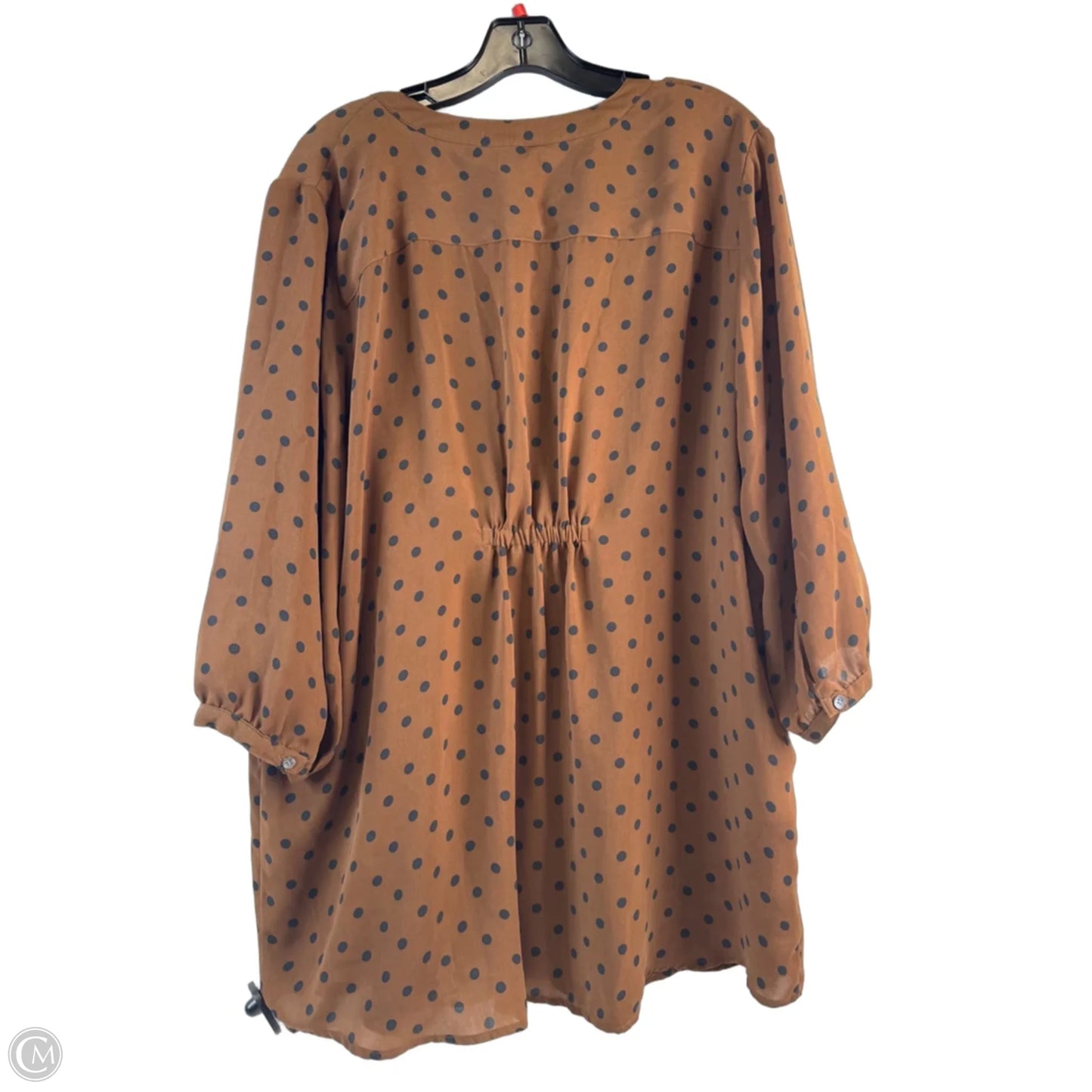 Top Short Sleeve By Lands End In Polkadot Pattern, Size: 2x