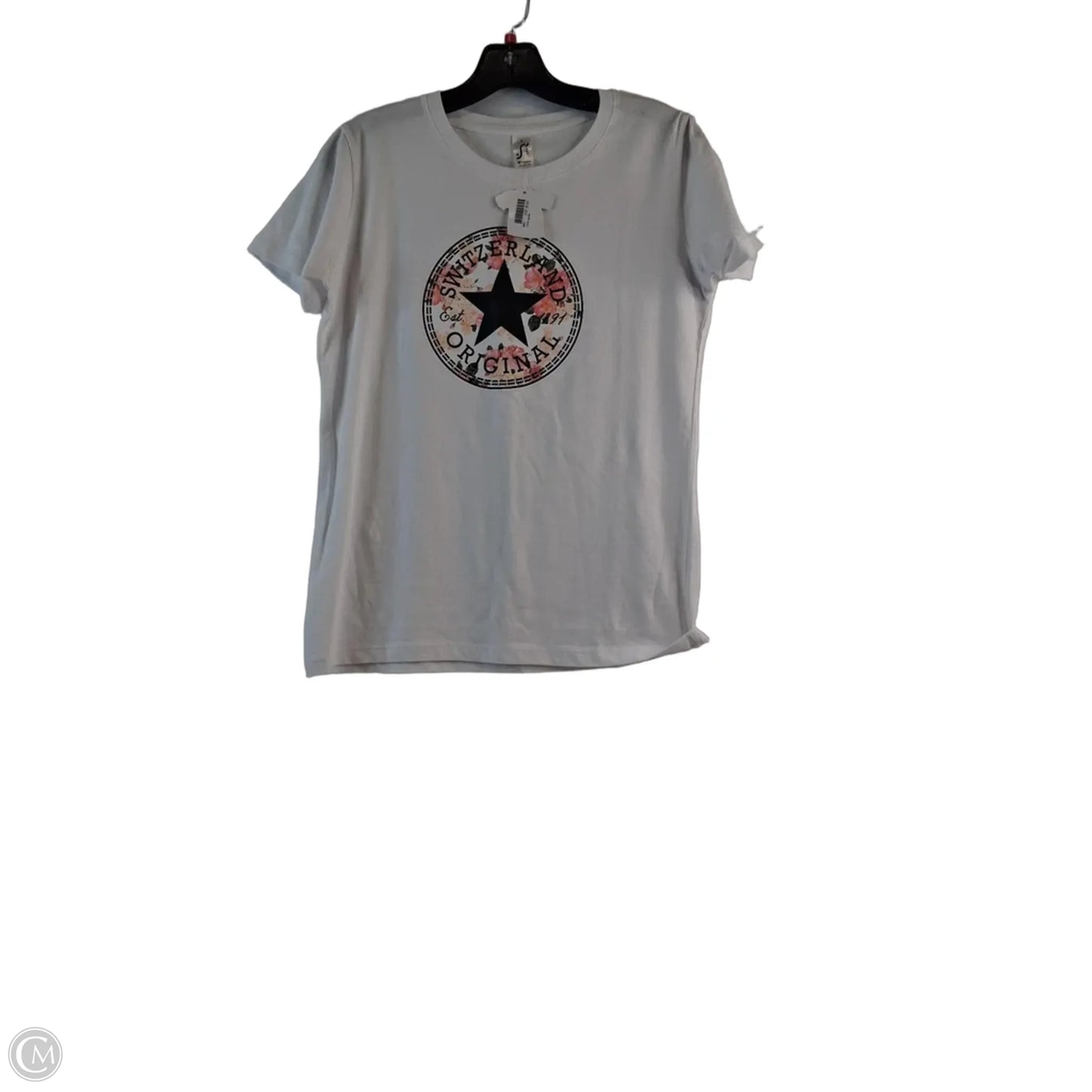 Top Short Sleeve Basic By Clothes Mentor In White, Size: M