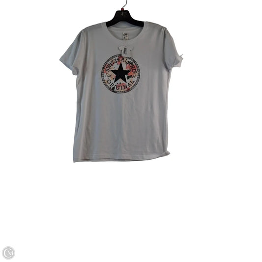 Top Short Sleeve Basic By Clothes Mentor In White, Size: M