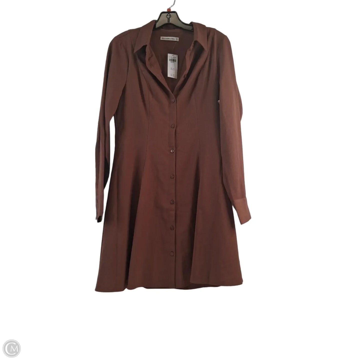 Dress Casual Midi By Abercrombie And Fitch In Brown, Size: M