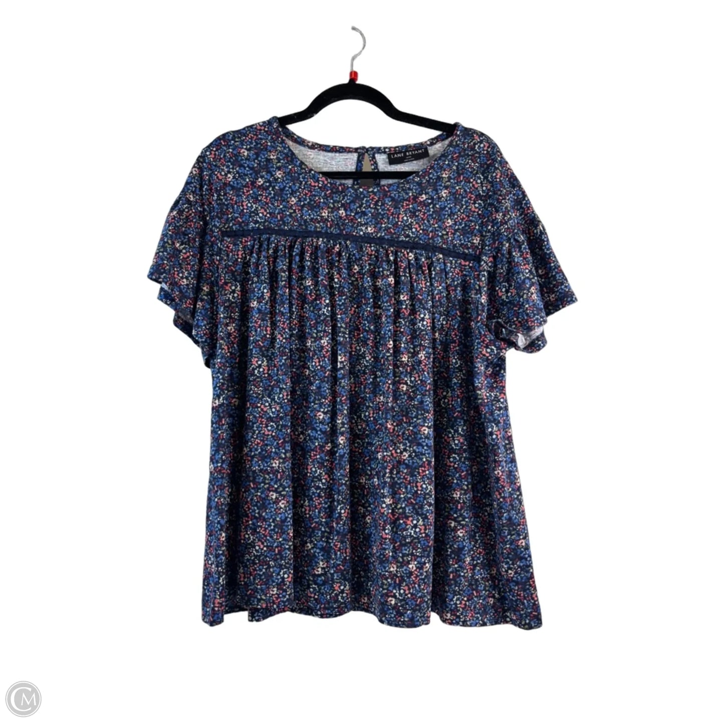 Top Short Sleeve By Lane Bryant In Blue & Red, Size: 1x