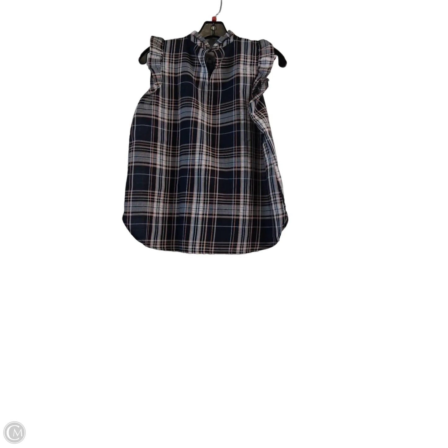 Top Short Sleeve By Loft In Blue & White, Size: Sp