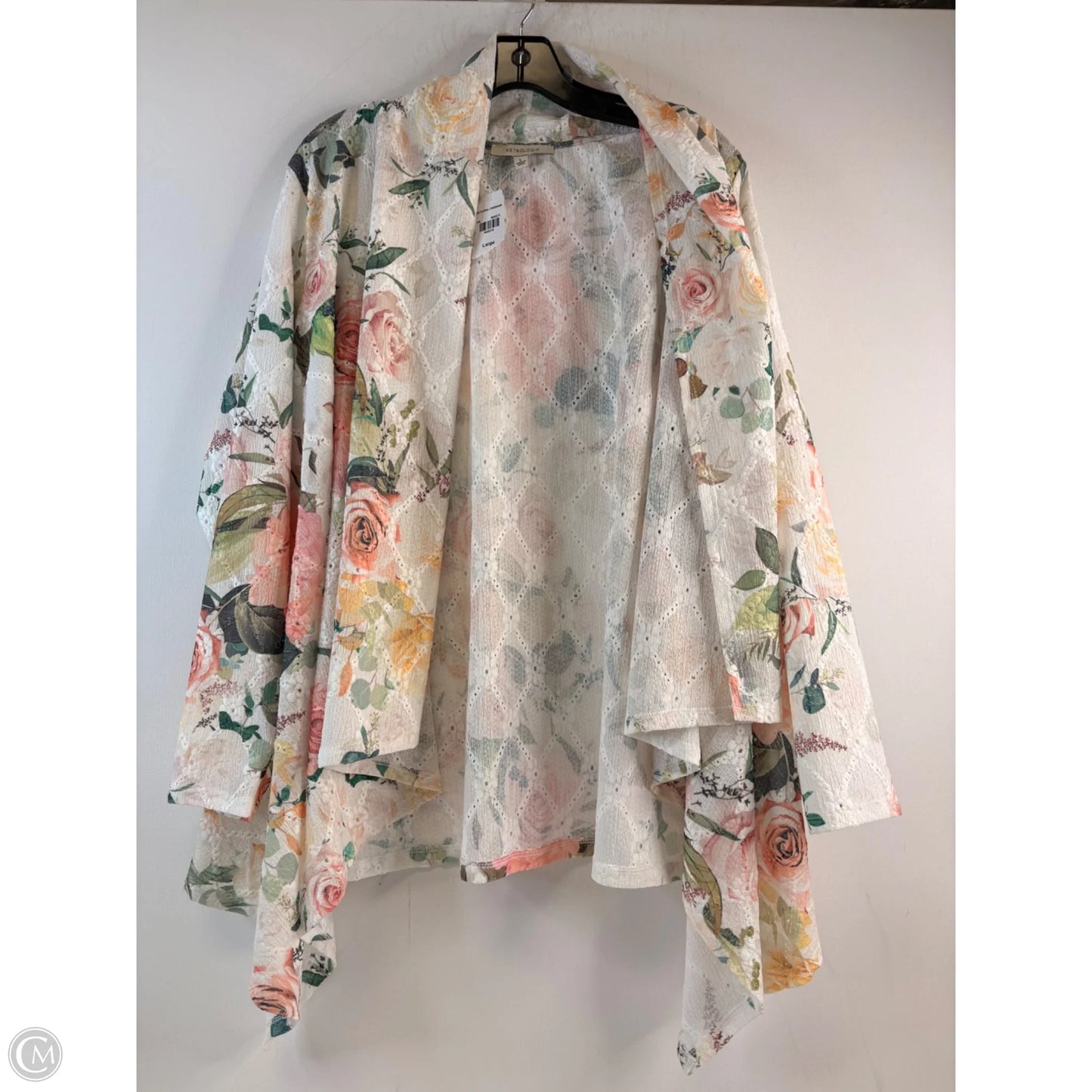 Blazer By Clothes Mentor In Floral Print, Size: L