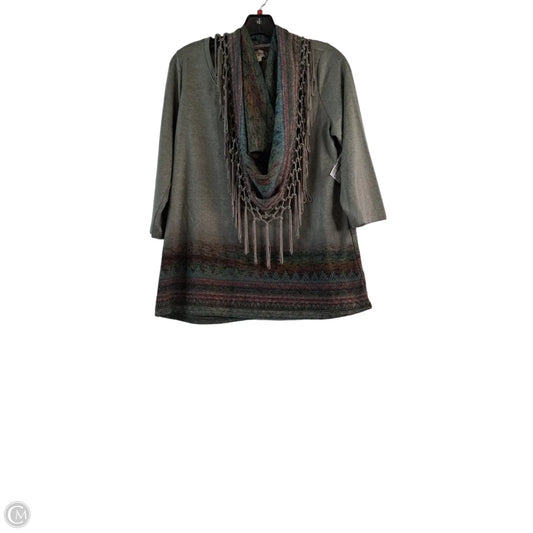 Top 3/4 Sleeve By One World In Green, Size: S