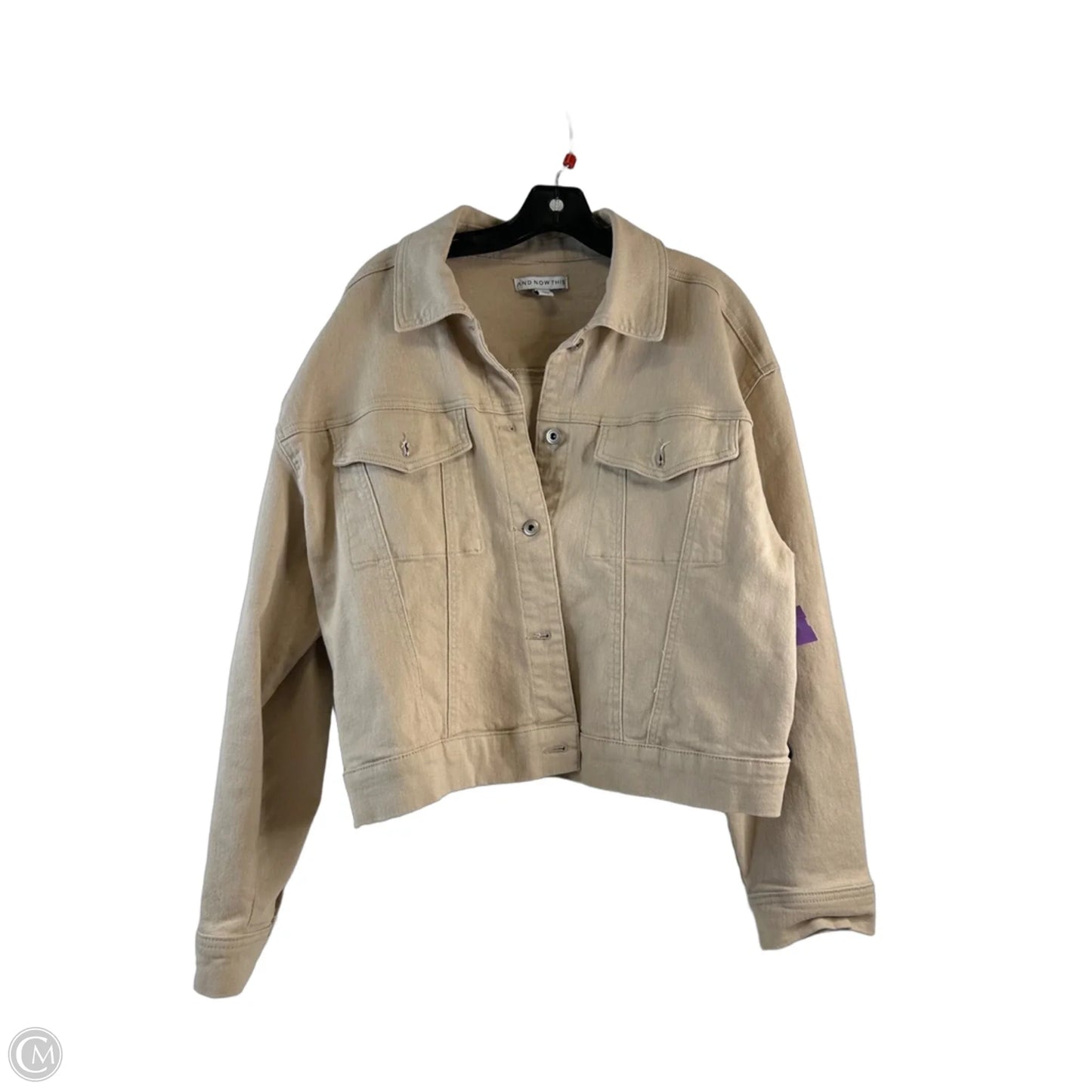 Jacket Denim By And Now This In Tan Denim, Size: L