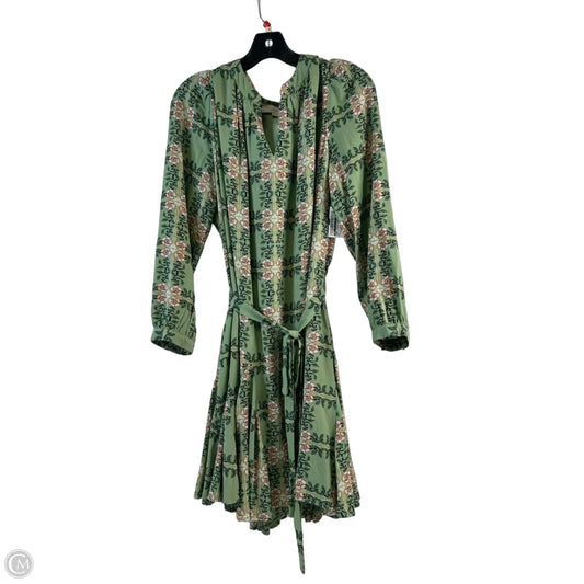 Dress Casual Midi By Loft In Green & Orange, Size: Lp