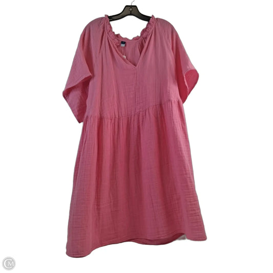 Dress Casual Midi By Old Navy In Pink, Size: 2x