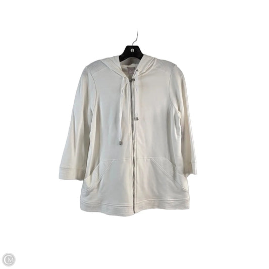 Sweatshirt Hoodie By Zenergy By Chicos In White, Size: S