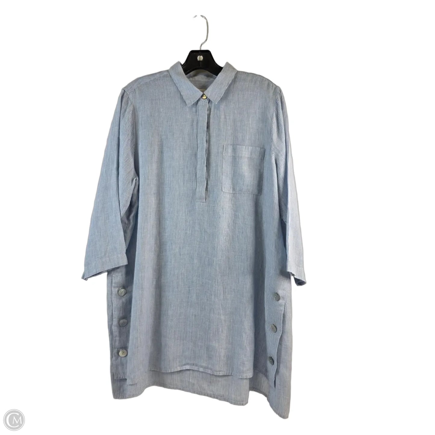 Dress Casual Midi By J. Jill In Blue & White, Size: M