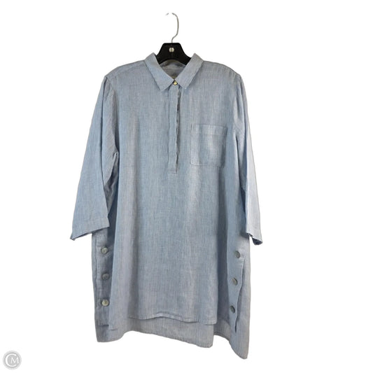 Dress Casual Midi By J. Jill In Blue & White, Size: M