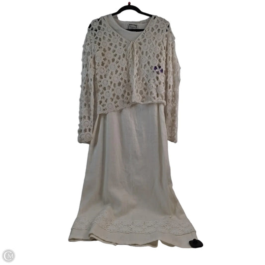 Dress Set 2pc By Clothes Mentor In Cream, Size: S