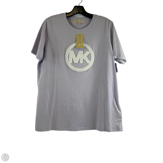 Top Short Sleeve By Michael By Michael Kors In Purple & White, Size: M