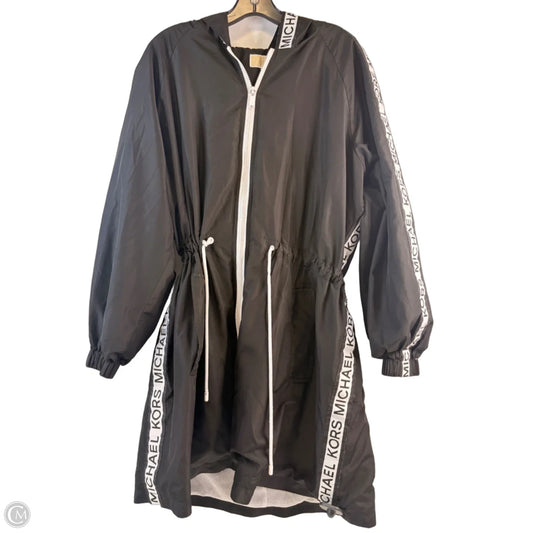 Jacket Windbreaker By Michael By Michael Kors In Black & White, Size: M