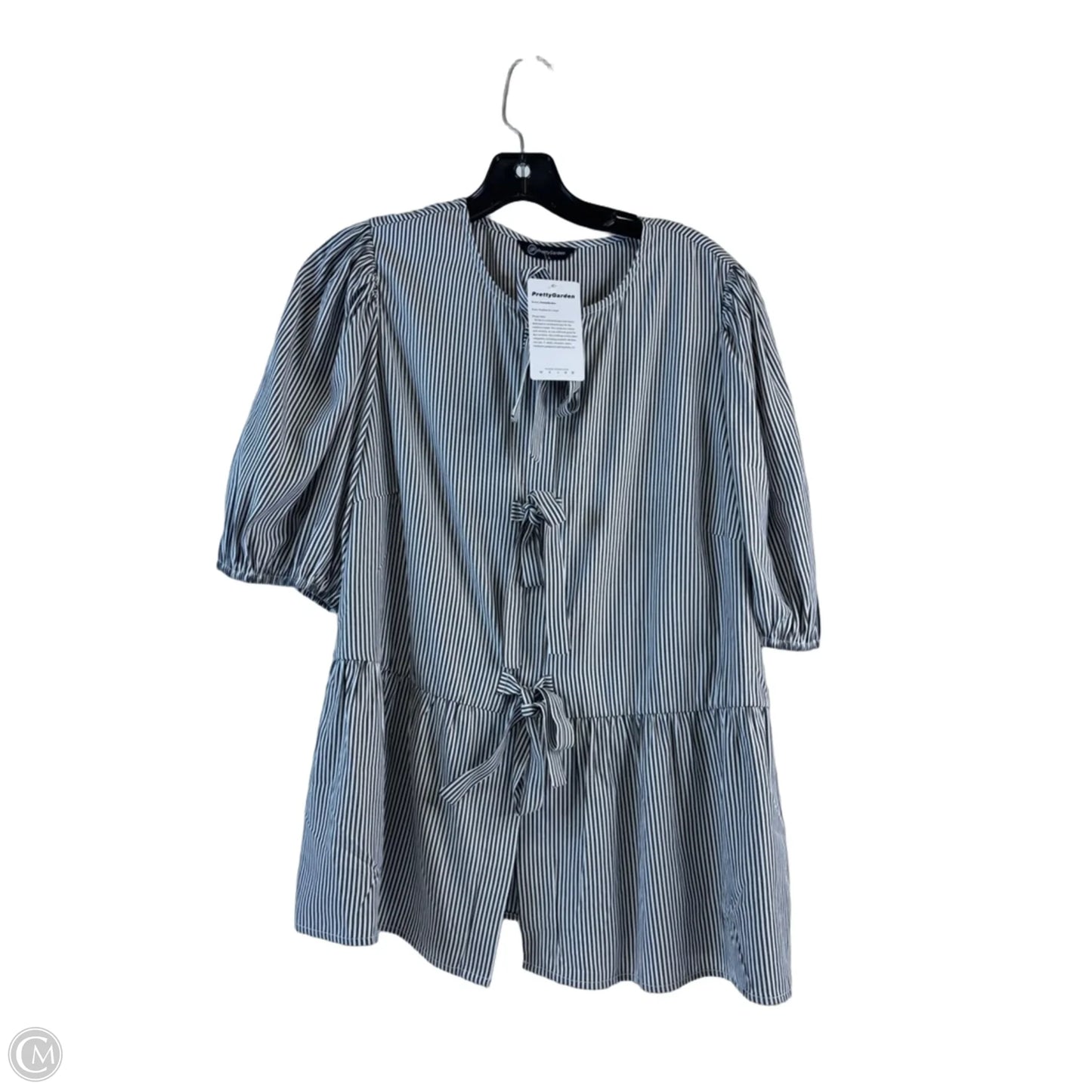 Top Short Sleeve By Prettygarden In Striped Pattern, Size: L