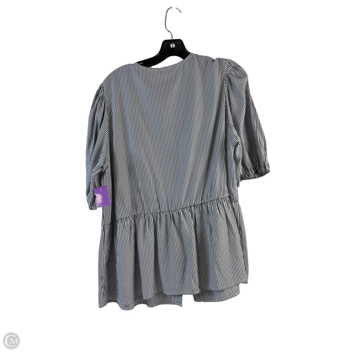 Top Short Sleeve By Prettygarden In Striped Pattern, Size: L
