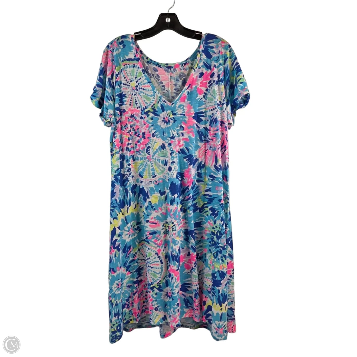 Dress Designer By Lilly Pulitzer In Blue & Pink, Size: Xl
