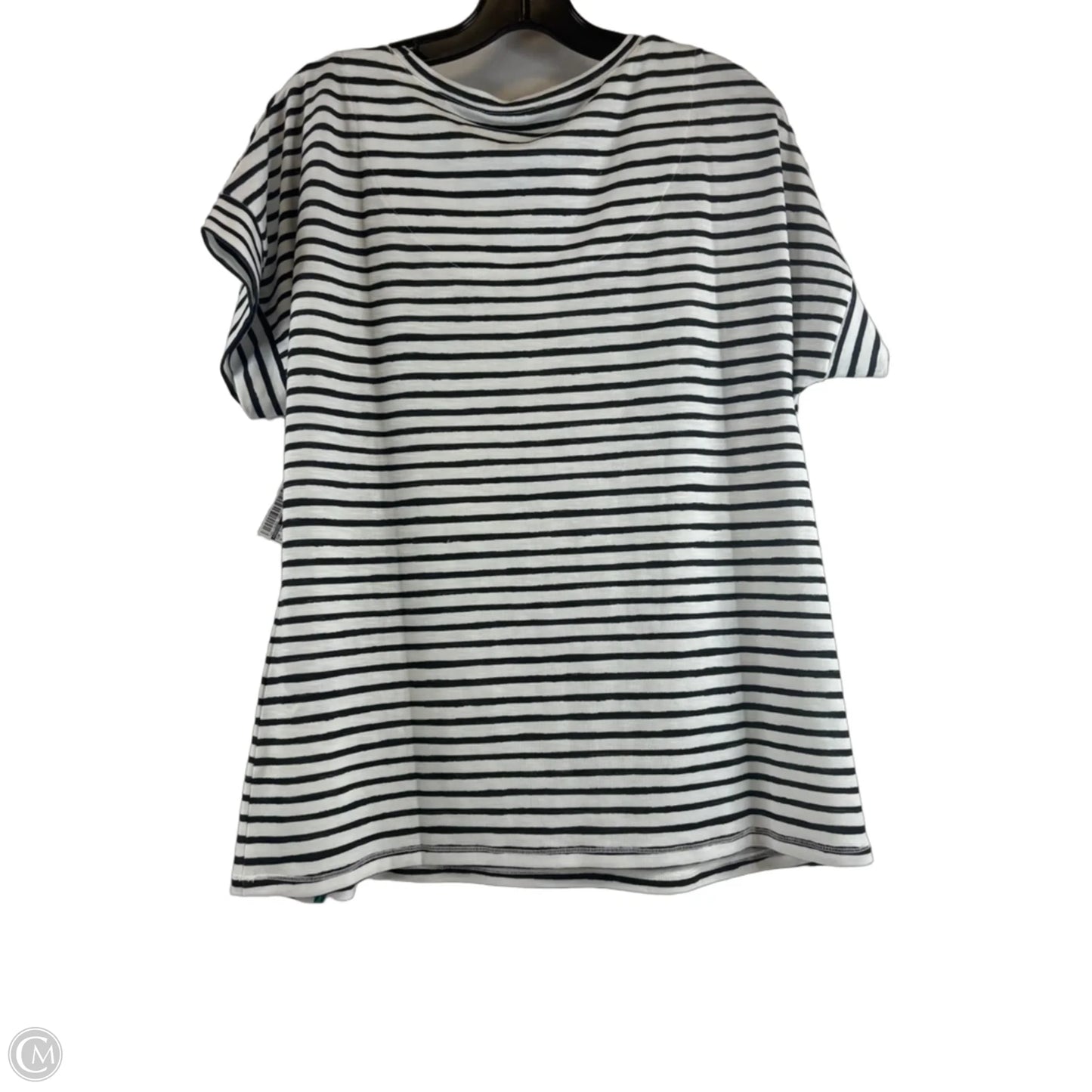 Top Short Sleeve By Chicos In Black & Yellow, Size: M