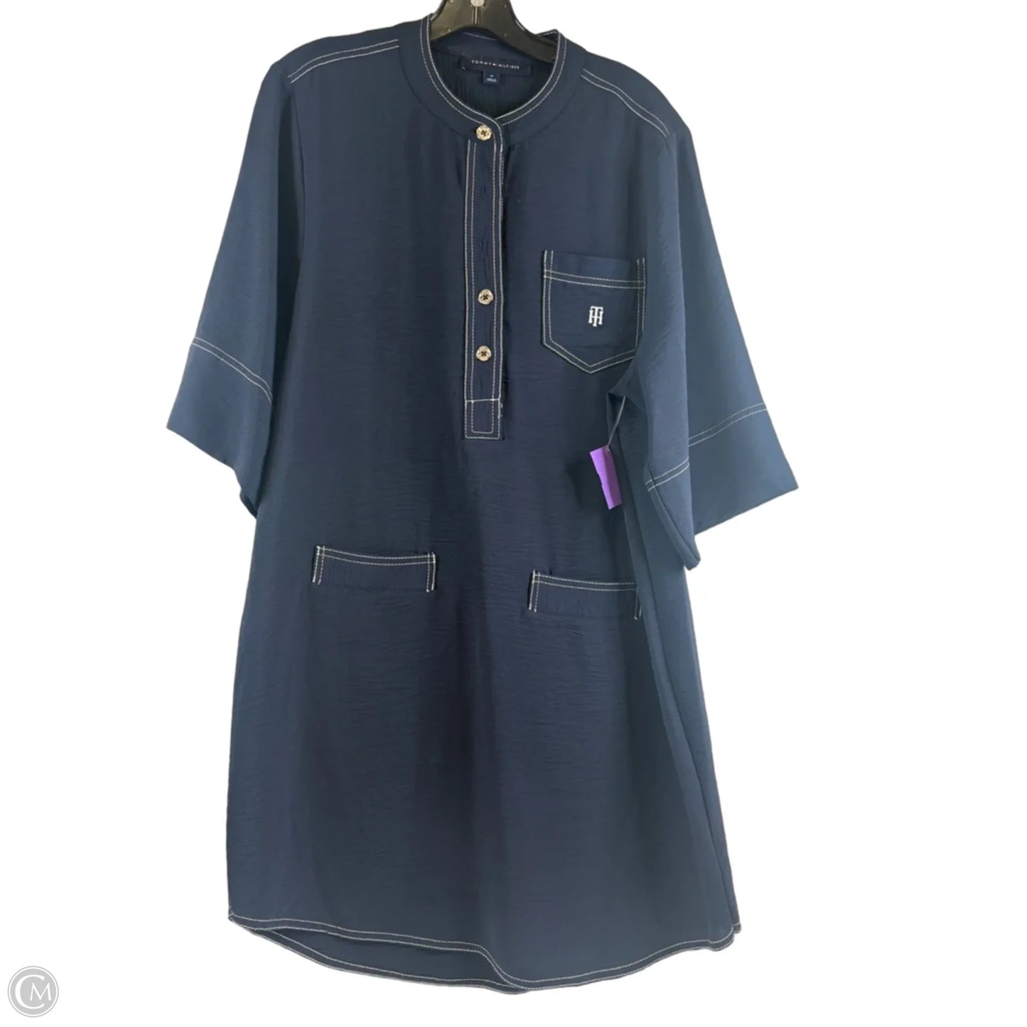 Dress Casual Midi By Tommy Hilfiger In Navy, Size: M