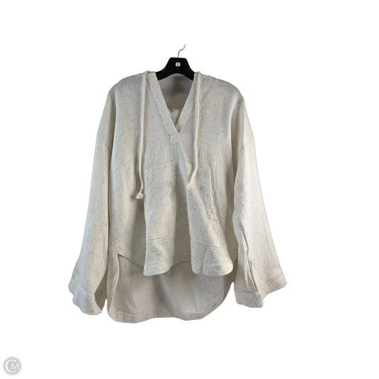 Top Long Sleeve By Lou And Grey In Blue & Cream, Size: M
