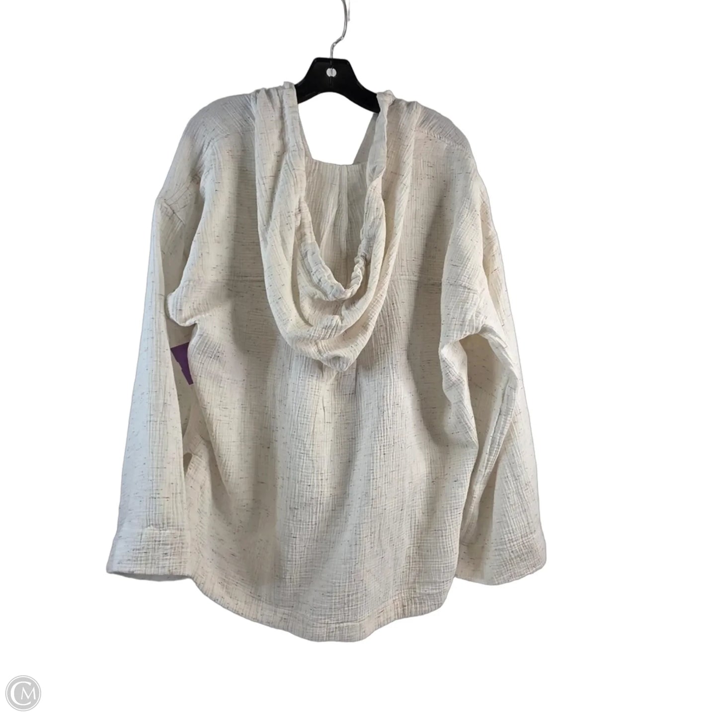 Top Long Sleeve By Lou And Grey In Blue & Cream, Size: M