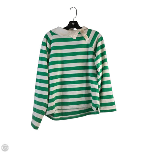 Top Long Sleeve Basic By J. Crew In Green & White, Size: M