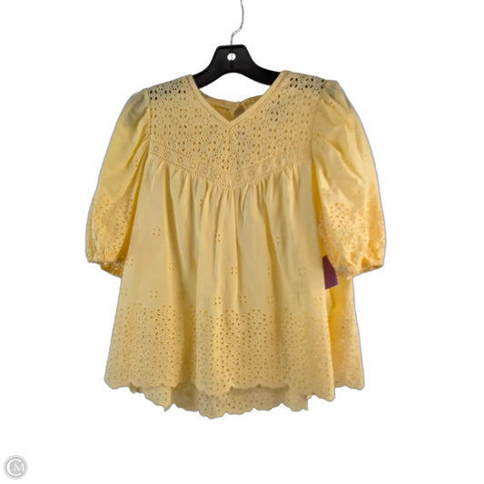 Top Short Sleeve By Industry In Yellow, Size: S