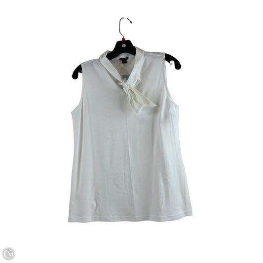Top Sleeveless By Ann Taylor In White, Size: Mp