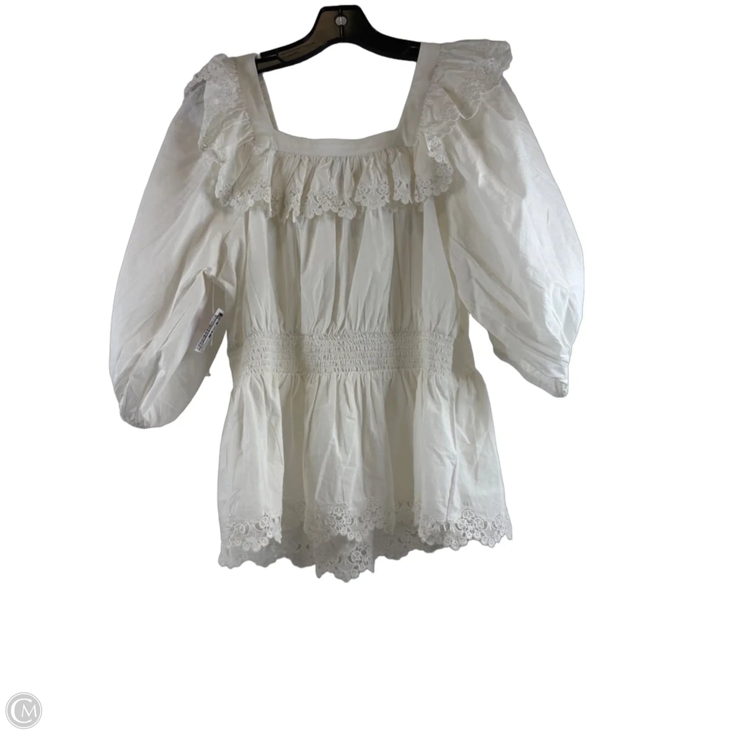Top Short Sleeve By Maeve In Cream, Size: Large