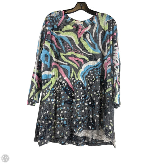 Top 3/4 Sleeve By Jess And Jane In Multi-colored, Size: Xl