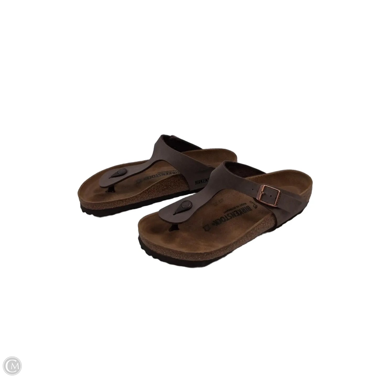 Sandals Flats By Birkenstock In Brown & Tan, Size: 8