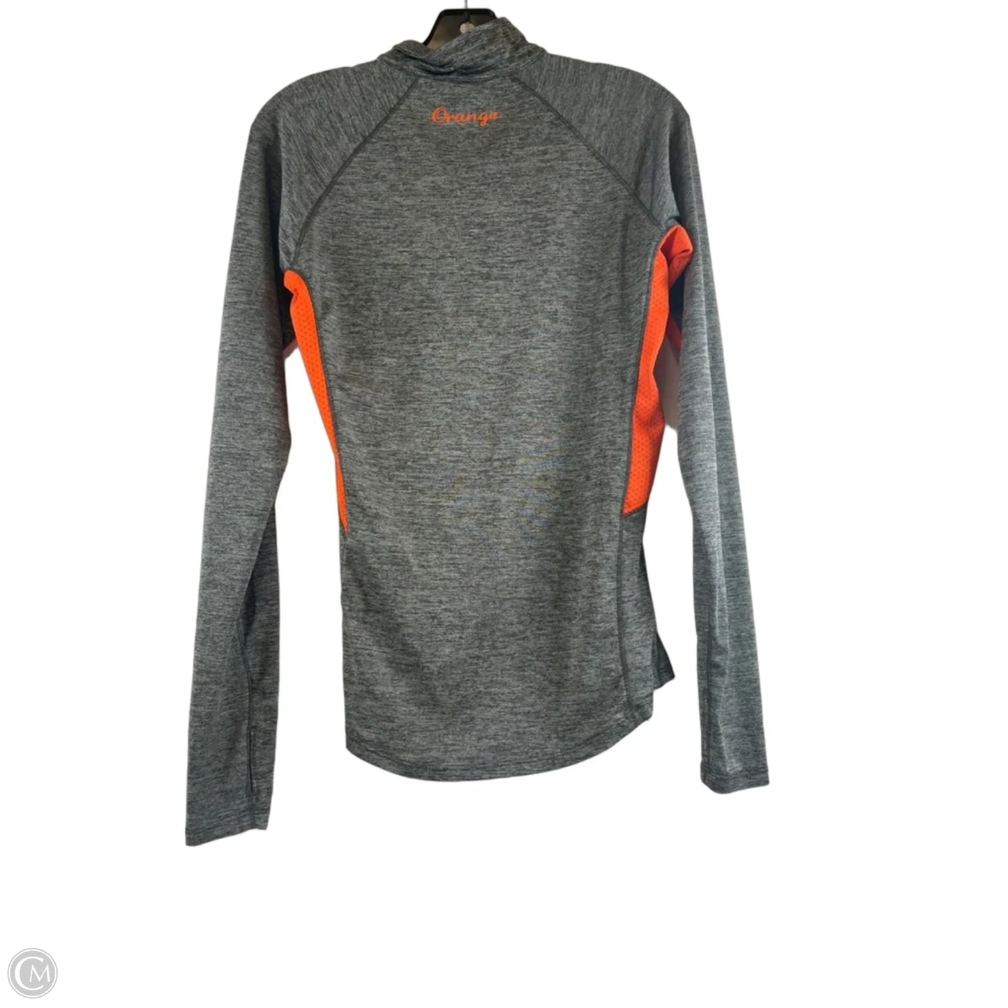 Athletic Top Long Sleeve Collar By Colosseum In Grey & Orange, Size: M