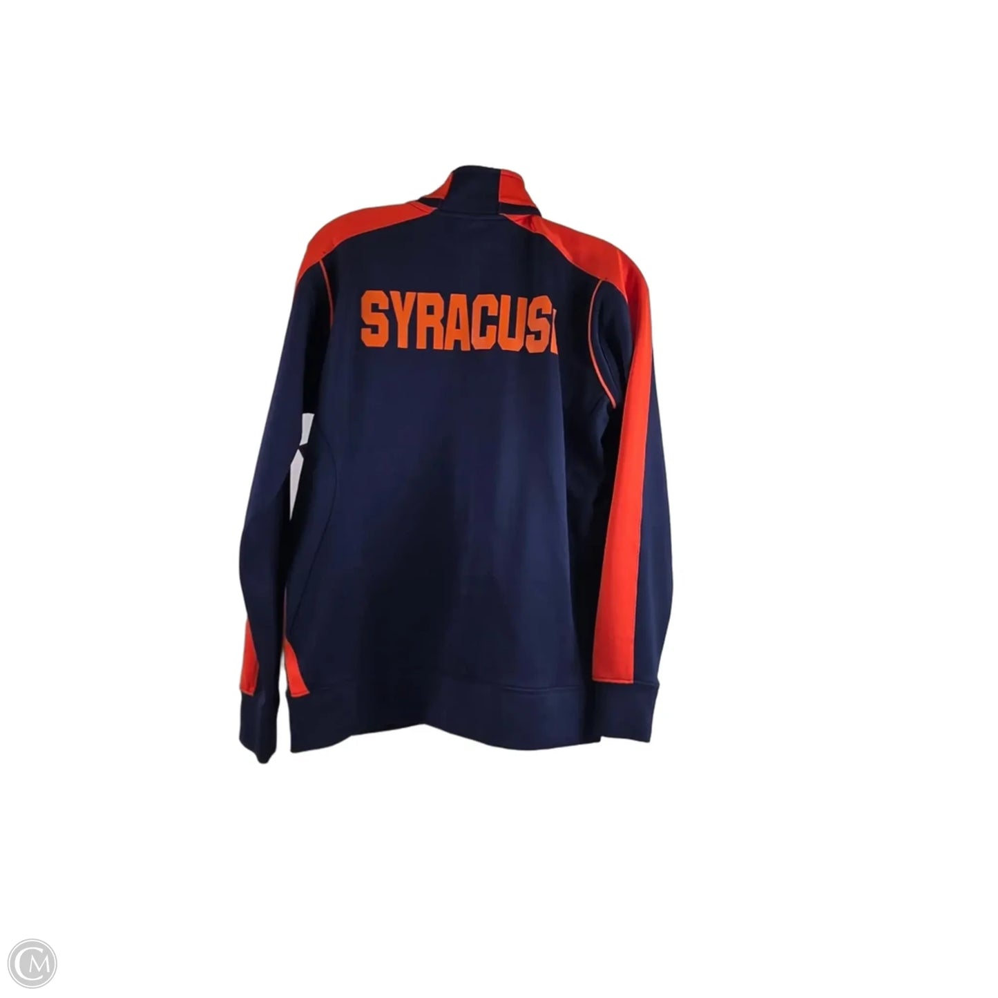 Athletic Jacket By Nike Apparel In Blue & Orange, Size: M