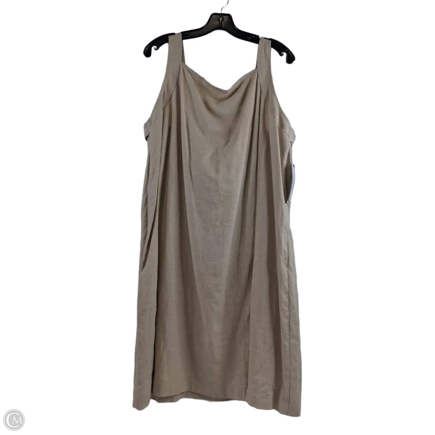 Dress Casual Midi By Dkny In Beige, Size: Xl