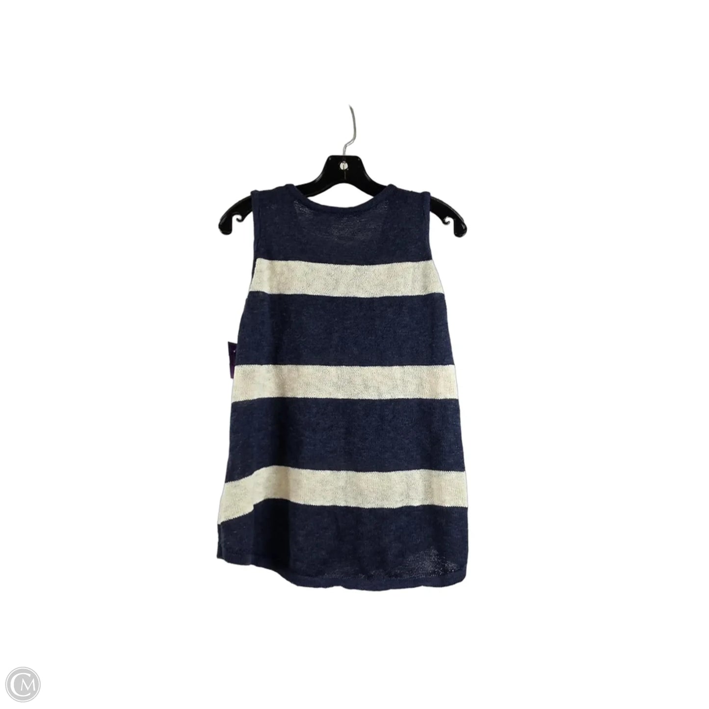 Top Sleeveless By Clothes Mentor In Blue & White, Size: Xl
