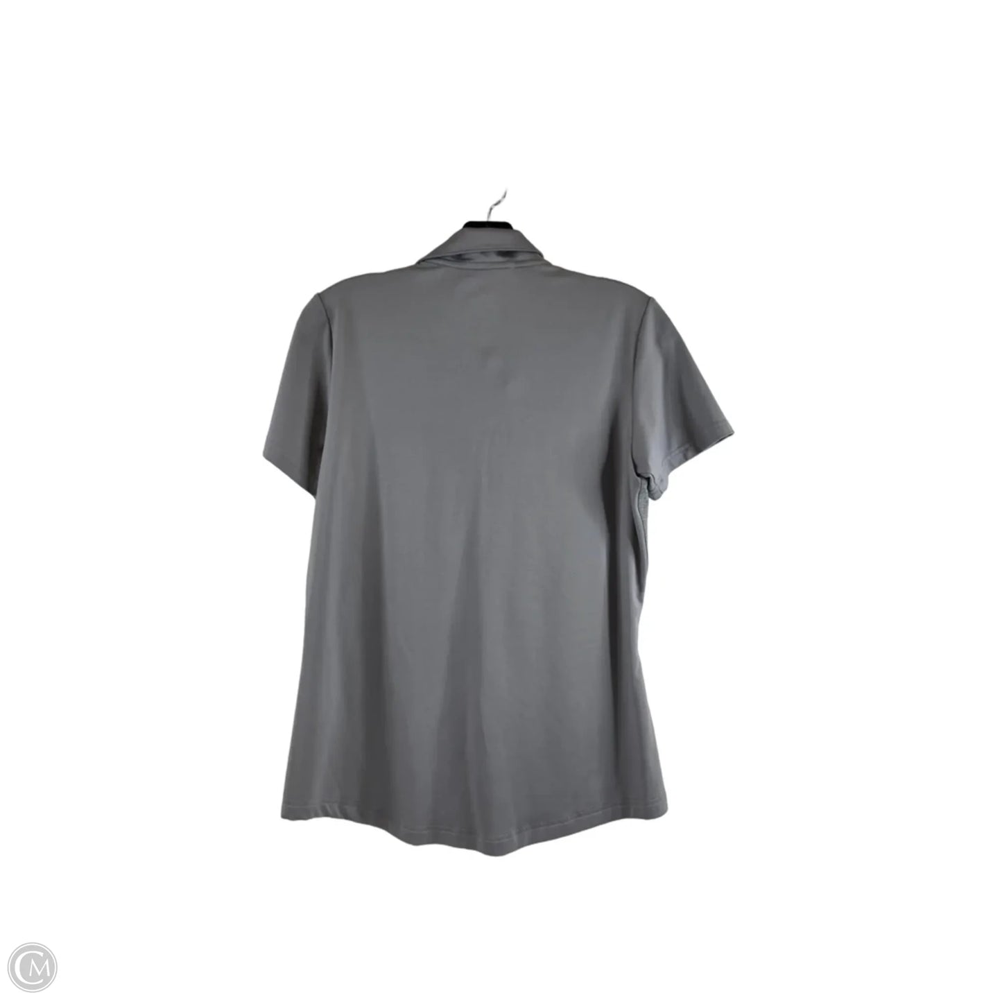 Athletic Top Short Sleeve By Adidas In Grey, Size: S